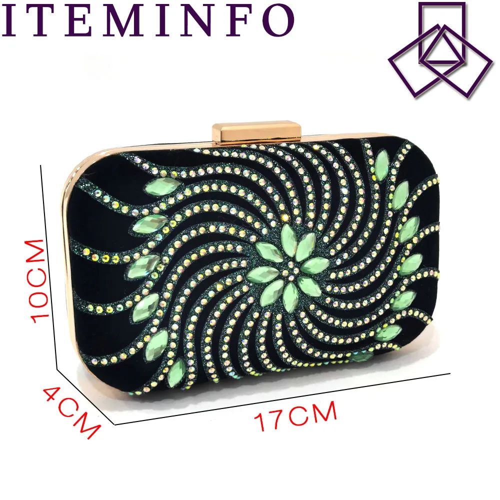 حقائب يد نسائية أنيقة جديدة باللون الأخضر أحذية حفلات الزفاف وحقيبة أحذية عمل خفيفة الوزن ومريحة مع حقيبة #5