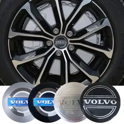 Autocollants de décoration de moyeu de roue de voiture, autocollant d'insigne central, Volvo XC90, S60, V40, XC60, S80, S40, V70, V50, S90, T6, V60, V90, XC40, 56mm, 4 pièces