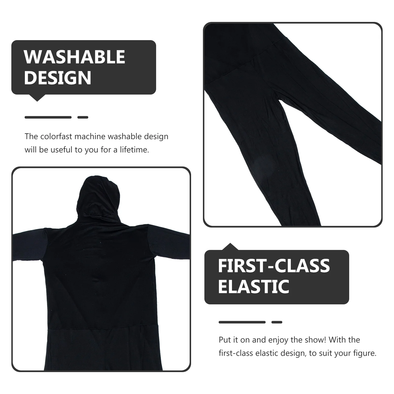 Prom Clothing Invisible Man Body Suits Halloween Hooded Cloak Polyester Masquerade Costume