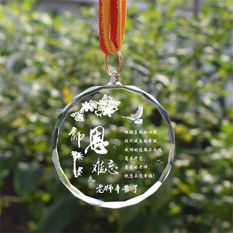 Creative Crystal Medal Hanging around the Neck as Gift for Boys and Girls School Party, Company Commemorative Gift Customization