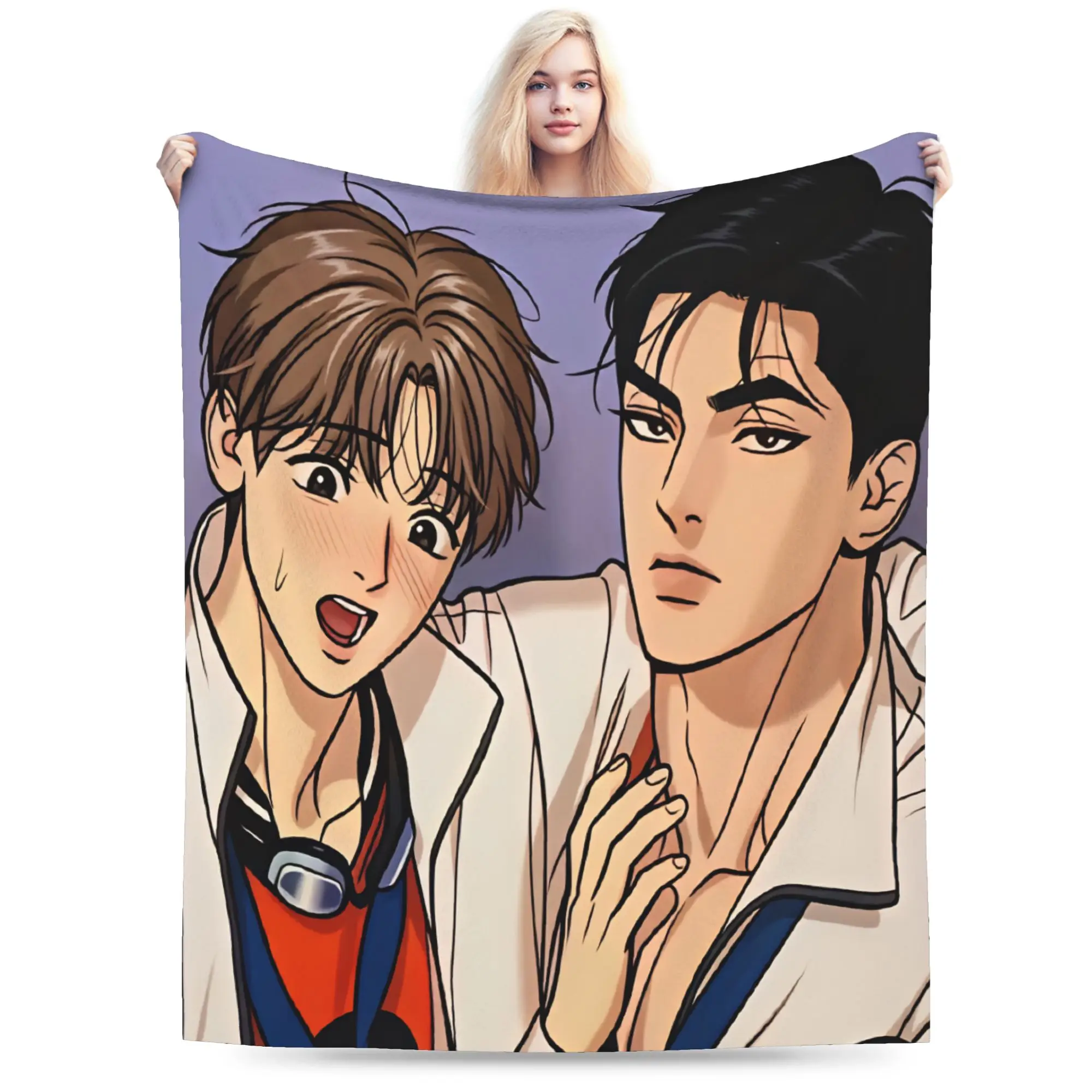 Bl Manhwa Jinx Joo Jaekyung   Plush Blankets Boy Girl  Flannel Throw Blanket Warm Custom Quality Bedspread Gift Idea