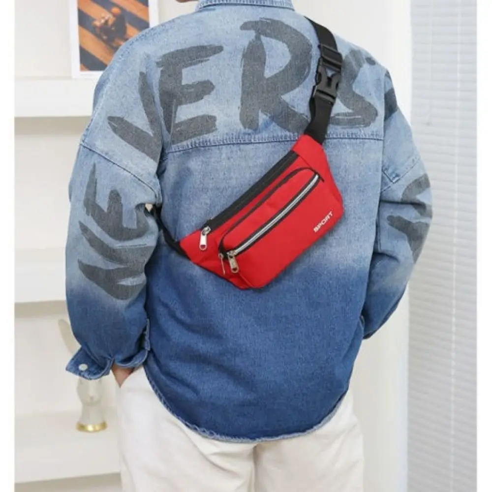 Large Capacity Running Waist Bag Multiple Pockets Anti Splash Sport Fanny Pack Wallets Wear-resistant Mobile Waist Bag Chest Bag