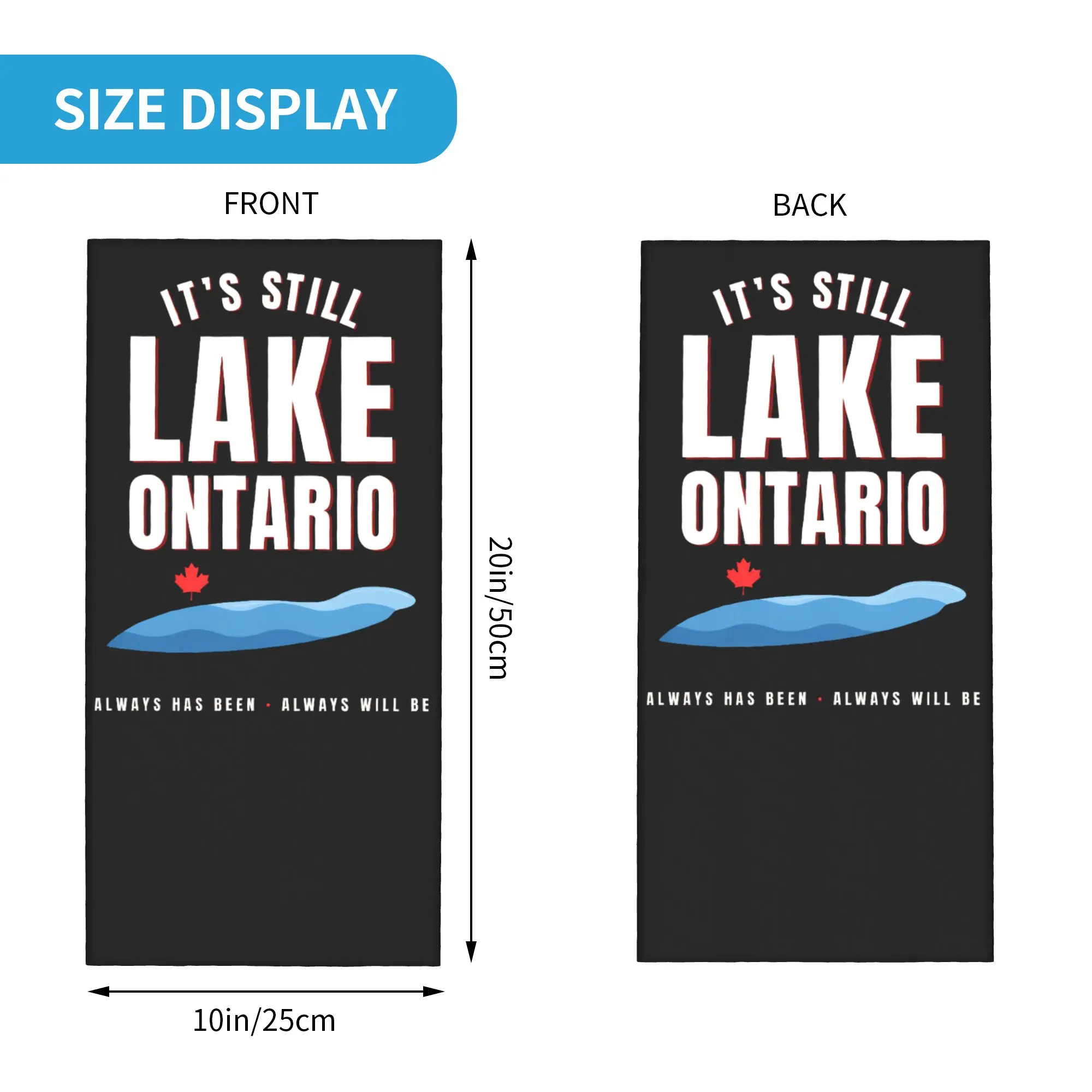 Great Lakes Still Lake Ontario Bandana Neck Cover Balaclavas Face Mask Scarf Printed Souvenir Headband Cycling Men Women Adult