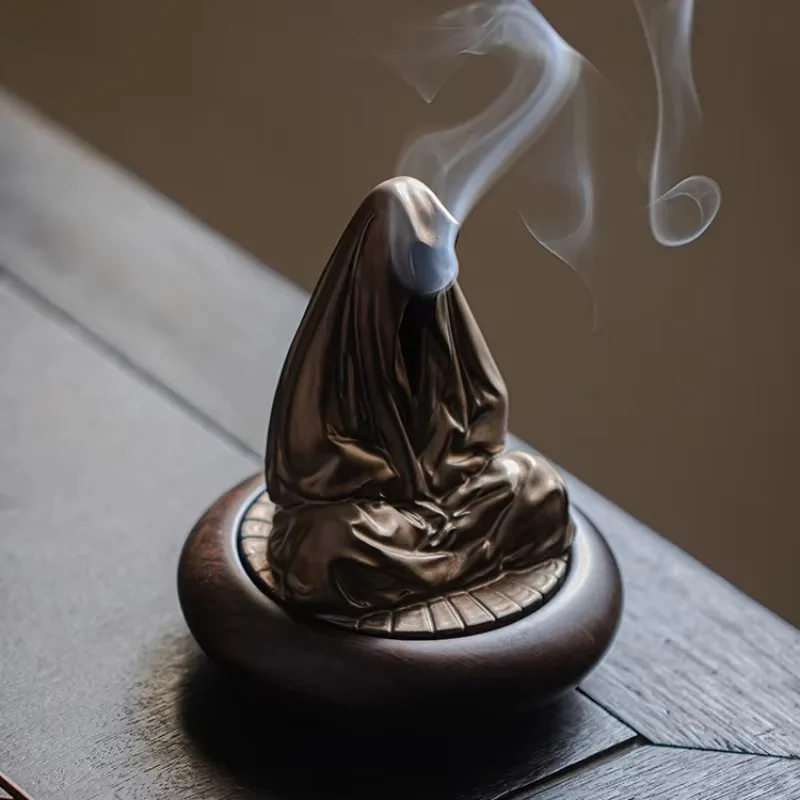 Quemador de incienso Zen Vintage, decoración para el hogar, interior, ceremonia del té chino, madera maciza  ébano creativo,