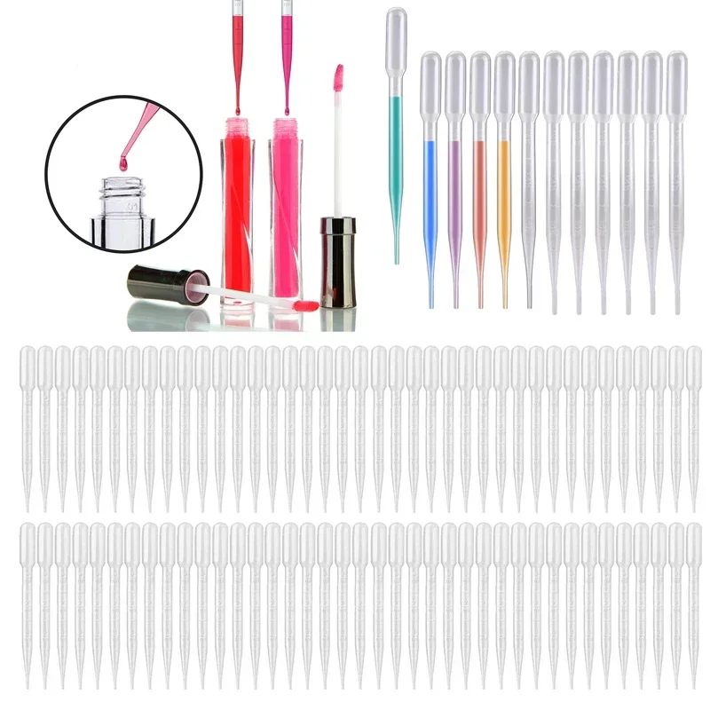 10Pcs 0.2/0.5/1/2/3/5/10ml Mini Laboratory Pipette Disposable Graduated Containers Liquid Dropper Straw Cosmetic Sampling Tools