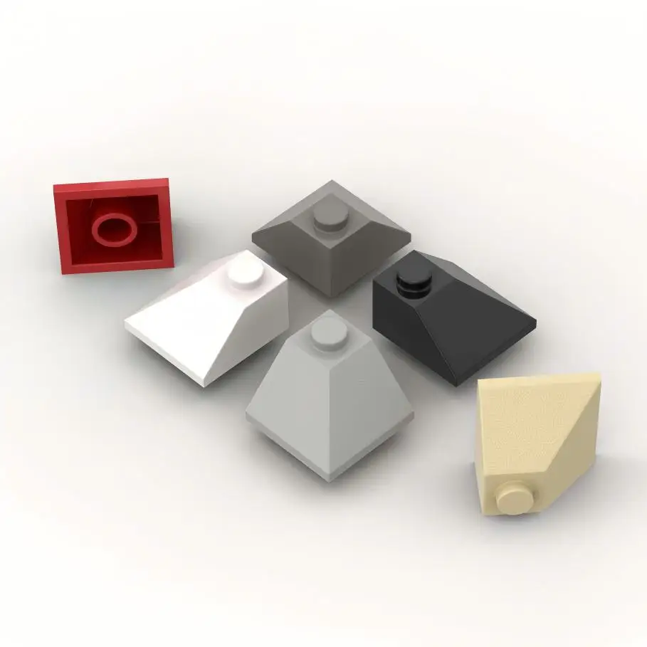 

10 шт. детали пластина 3045 2x2 наклон 45 2x2 выпуклые угловые строительные блоки 100% совместимые кирпичи «сделай сам» игрушки