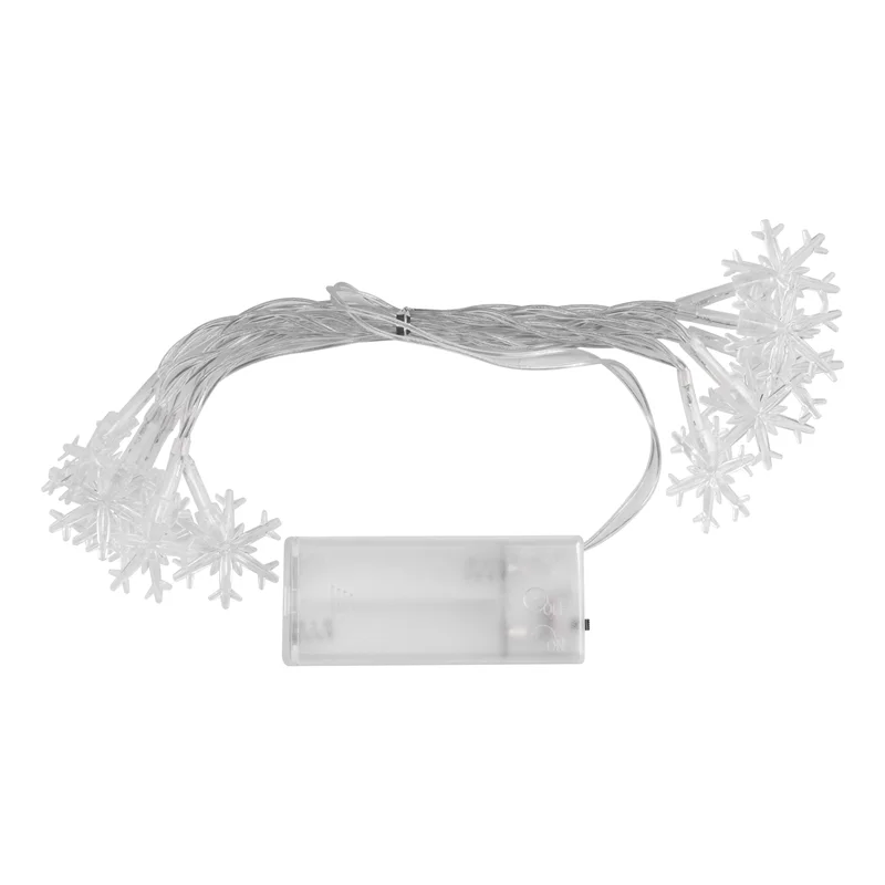 LICE-LED floco de neve luz da corda ao ar livre para o jardim de natal decoração para iluminação do feriado decoração do casamento luz 1.5m 10 lâmpada du
