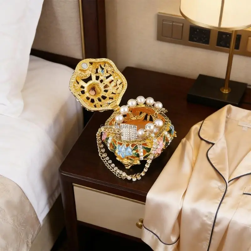 Practical Telephone Jewelry Display Box with Intricate Handmade Detail Elegant Coating Accessory Case for Jewelry