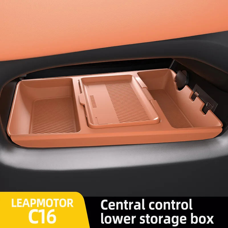 

For LEAPMOTOR C16 2024 2025 2026 Storage Box Center Armrest Hidden Box Cup Holder Organizer Interior Accessories