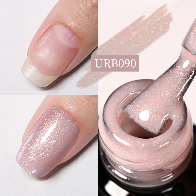 UR SUGAR 7ml Glitter Rubber Base Gel Nail Polish Shining Mineral Sequins Soak Off UV LED Gel Semi Permanent Manicure Nail Art