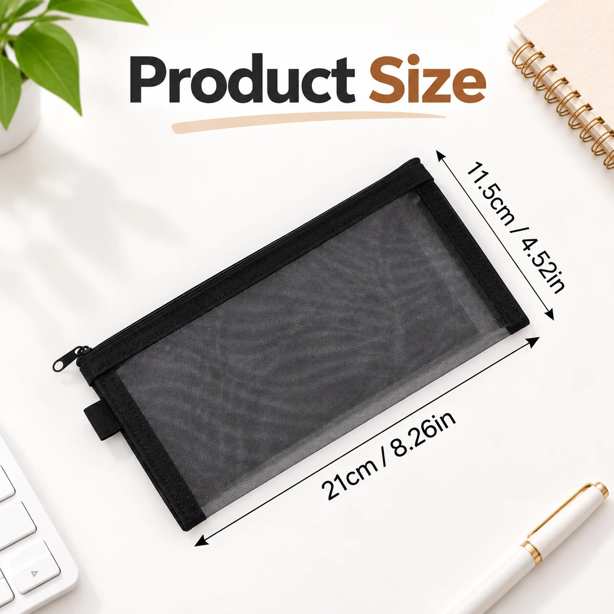 1pc Transparent Mesh Pencil Po - Clear Mesh Pencil Pouch For Exam recension och pris