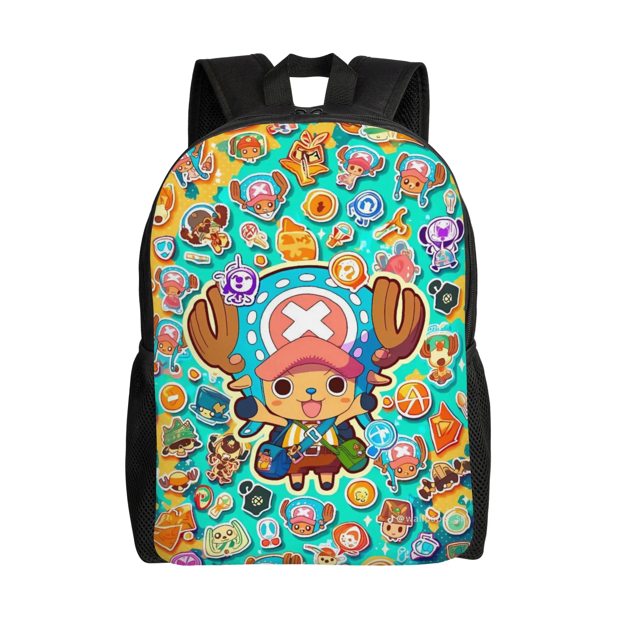 

Cute Chopper Seamless One Piece Backpack Girl Pattern Backpacks Polyester Modern High School Bags Outdoor Style Rucksack