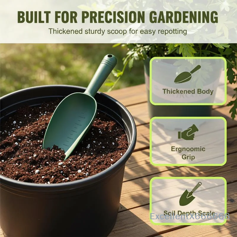 Multifunctional Soil Loosening Garden Shovel Thickened Plastic with Scale for Vegetable Seedling Planting