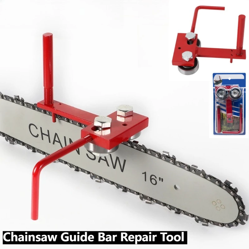 

BIESUO New Chainsaw Bar Rail Tightening Repair Tool Cast Iron Aluminum Chainsaw Bar Rail Closing Tool for Chain Grinding