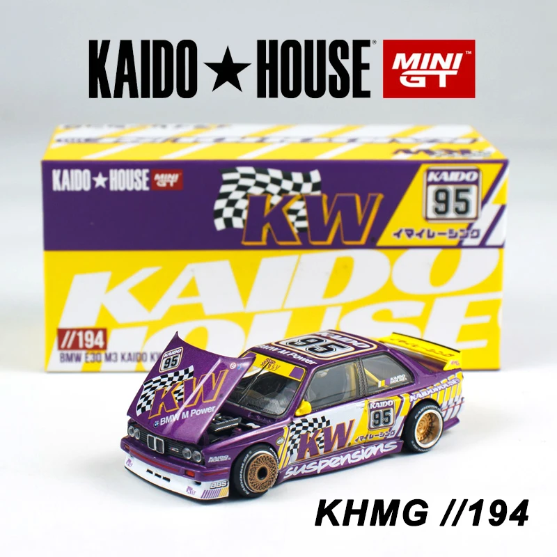 Kaido House + MINIGT BMW M3 Kaido KW V1 KHMG سيارة مصنوعة من خليط معدني موديل 194