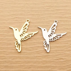 10pcs Hummingbird Charm for Jewelry Making Earring Pendant Bracelet Necklace Accessories Diy Craft Supplies Metal Materials