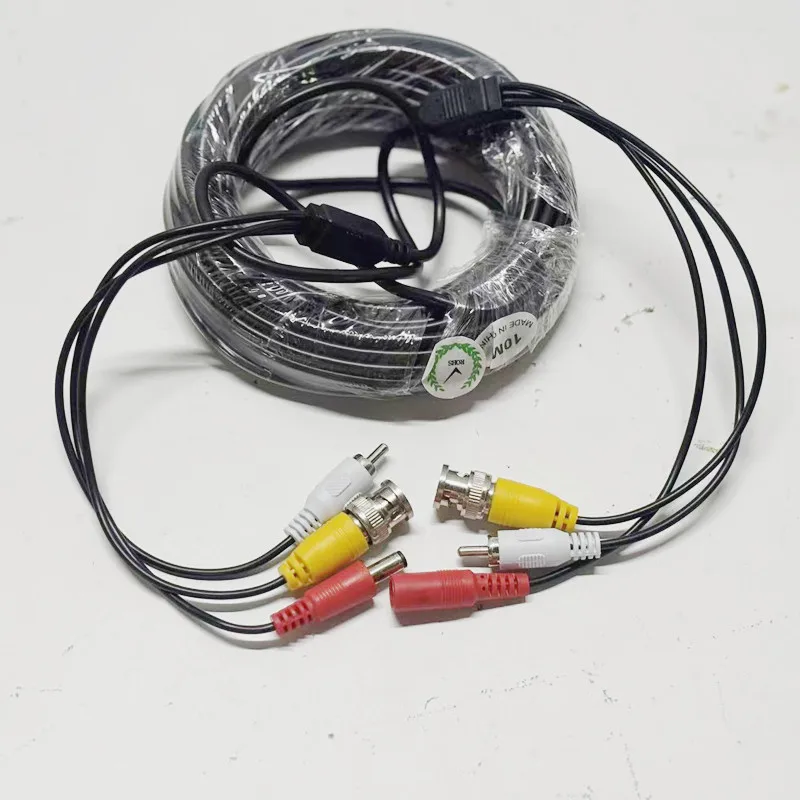 

Кабель видеонаблюдения BNC DC RCA 3 в 1, видео + питание + аудио, удлинительный кабель BNC для системы камер AHD