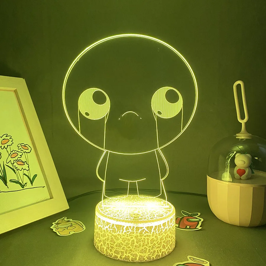 Juego caliente de la encuadernación de Isaac Rebirth, luz nocturna de neón Led 3D, regalo de cumpleaños para novio, jugador, decoración de