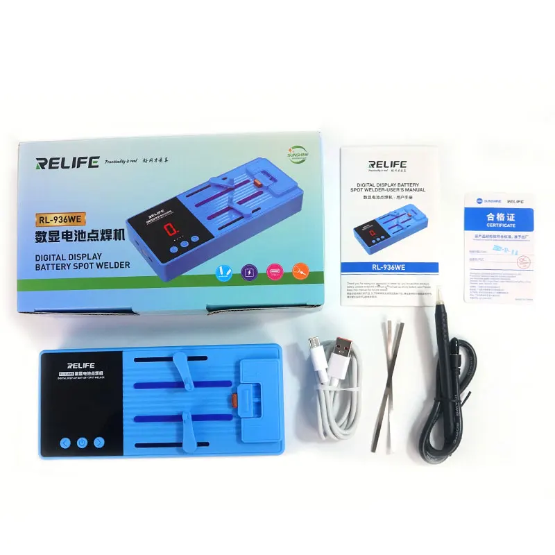 Imagem -06 - Display Digital Battery Spot Welding Machine Modo de Soldagem de Velocidades Carregamento tipo c Telefone Celular e Reparo do Computador Rl-936we
