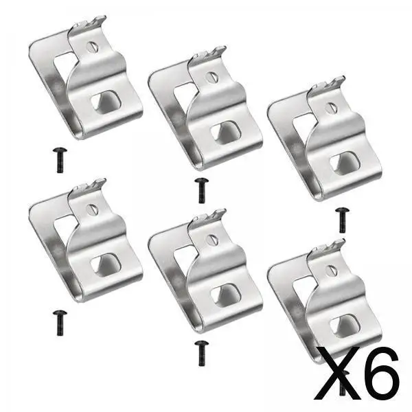 

6x6 шт. сменные крючки для зажимов для ремня, зажимы для ремня для электрической дрели с винтами