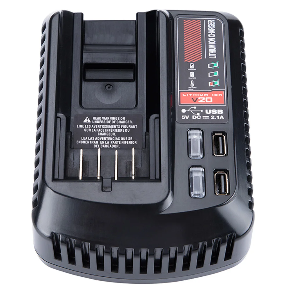 20V Battery Charger CMCB102 with 2 USB Port Compatible with Craftsman V20 Battery Fast Charger CMCB104 CMCB124 20V Battery