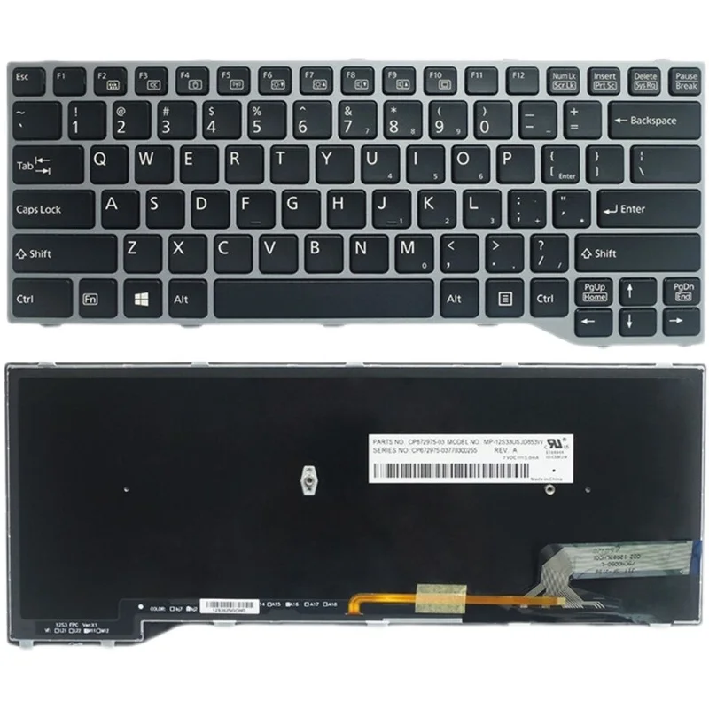 1PC 90%New Laptop Keyboard ReplacemenFor Fujistu E744 E733 E734 E743 E544