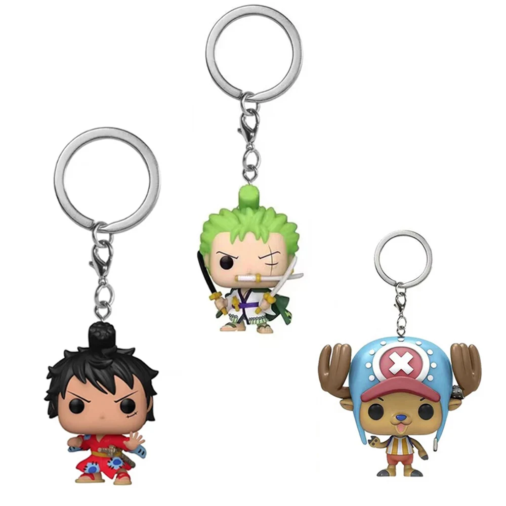 Nuevo Llavero de Anime ONE PIECE, Roronoa Zoro, Tony Chopper, Llavero de Dibujos Animados, Muñeco de Moda, Colgante para Bolso o Coche, Regalo