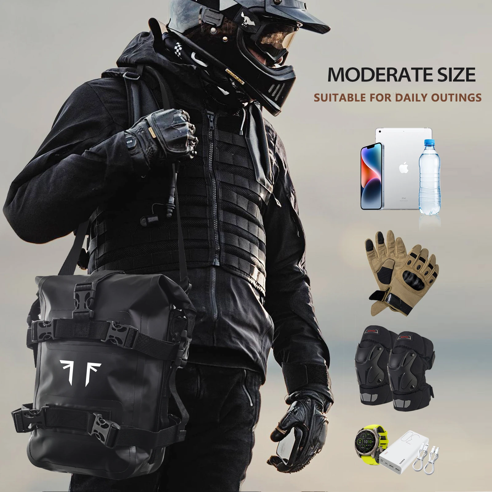 Bolsa Impermeable de 8L para Motocicleta TRIUMPH Speed 400 FOUR 600 Speed Triple R RS S TWIN SPEEDMASTER, para Montar en la Barra Anticaídas Lateral