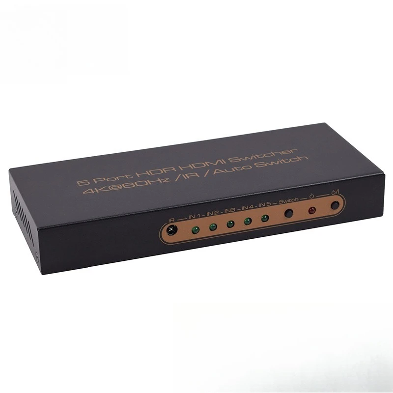 

5-портовый HDR HDMI-переключатель 4K HDMI и 5-портовый переключатель 5 входов 1 выход HDCP2.2