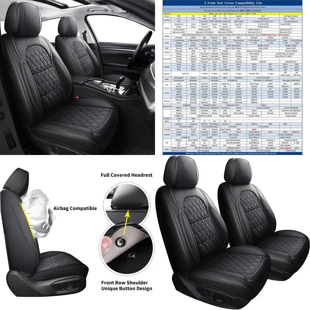 

Чехлы на передние автомобильные сиденья, водонепроницаемый кожзам, универсальный, подходит для Toyota Sienna Rav4 4Runner Camry Corolla Yaris Prius Honda Pilot Ridg