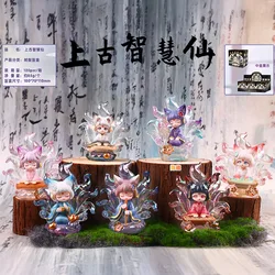 China-Chic Ancient Wisdom Immortal Nine Tailed Fox Blind Box Mysterious Box Chaozhou Play Figure Table Decoration Surprise Gift