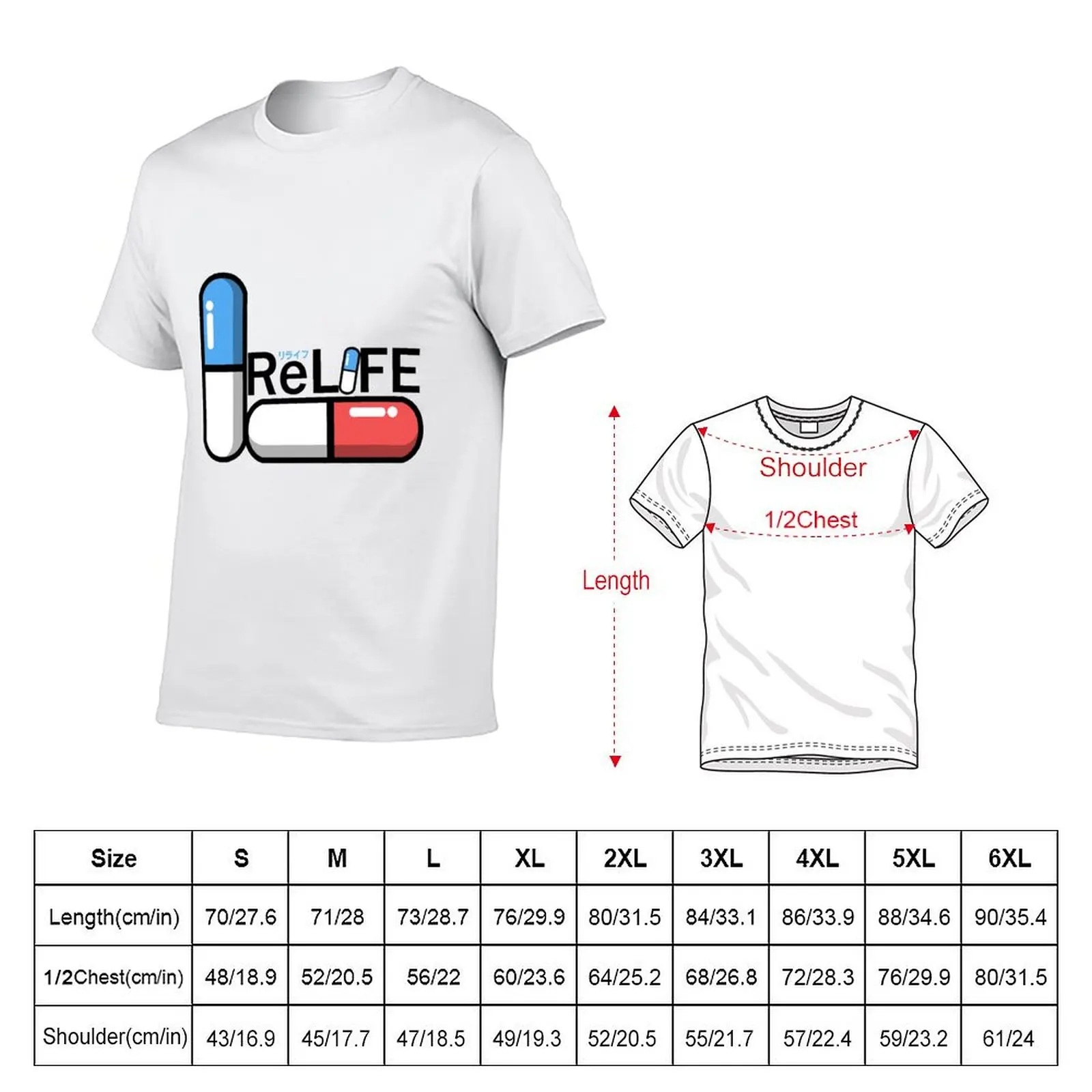 ReLIFE Capsules 3rd T-Shirt Summer Fashion Casual Tee Shirt