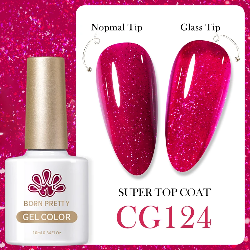 BORN PRETTY 10ml Ancora Rot Farbgel Nagellack Super Leuchtender Lack Semi-Permanent Herbst Winter Trendige Nägel für DIY-Nägel zu Hause