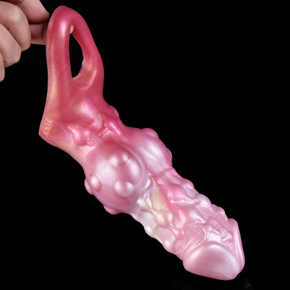 LUUK Wolf Knot Penis Condom Extender Dildo Cock Delayed Ejaculation Sex Toys for Men 18+ Wearable Hollow Animal Sleeve Sex Shop