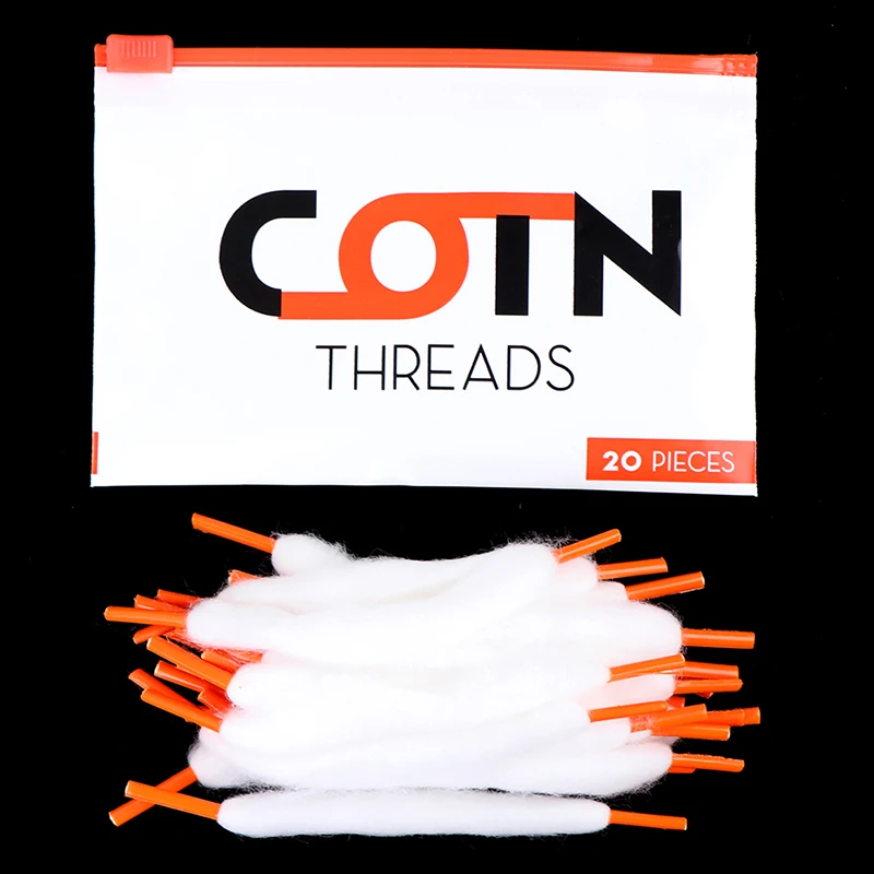 20pcs/bag High Quality 10cm Prebuilt Wire Coil Threads Organic Vape Cotton Strips Shoelace For RTA RDA Atomizer Accessorie New