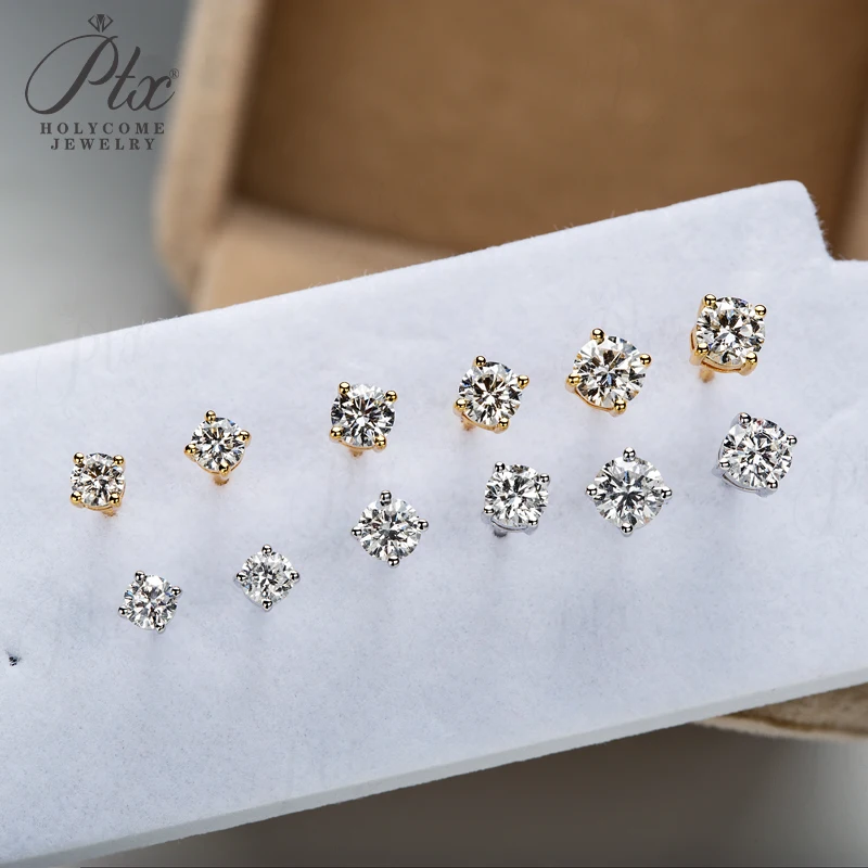 Laborgezüchtete Diamant-Ohrstecker 3mm Runde Form 925 Sterling Silber Vierkant-Fassung Edles Geschenk Großhandel Holycome Schmuck – Detail 14