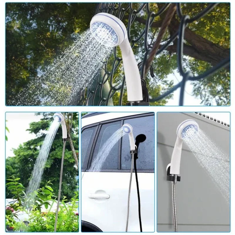 Imagem -03 - Chuveiro de Acampamento Portátil ao ar Livre Usb Recarregável Bomba de Chuveiro Elétrica para Camping Lavagem de Carro Jardinagem Pet Cleaning Showerhead