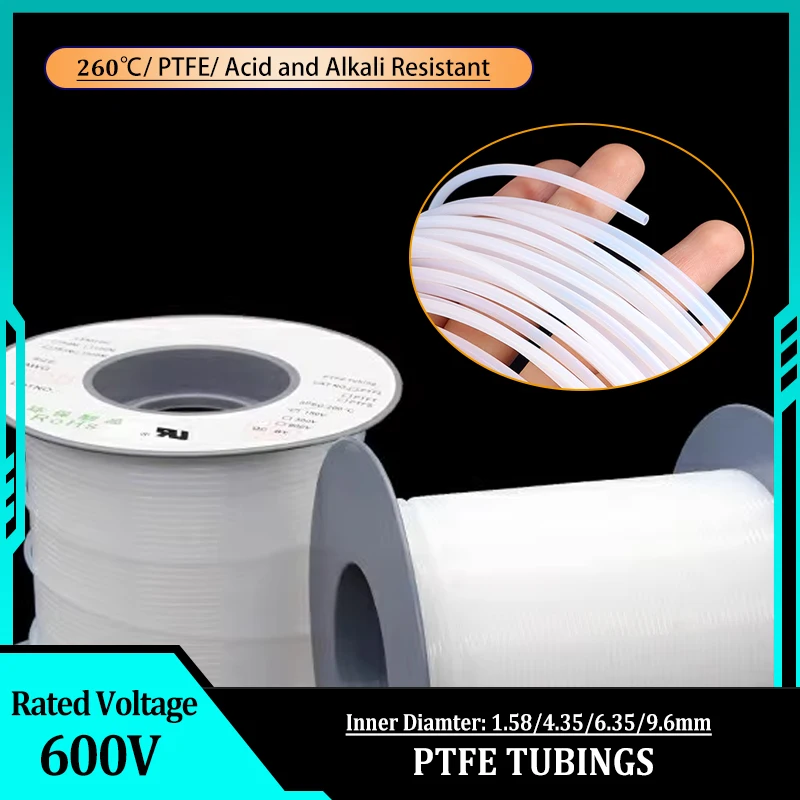 

1/2 "1/4" 1/8 "3/8" полупрозрачная трубка из ПТФЭ, изолированная 3 кВ, жесткая капиллярная труба F4, устойчивый к высоким и низким температурам трансмиссионный шланг