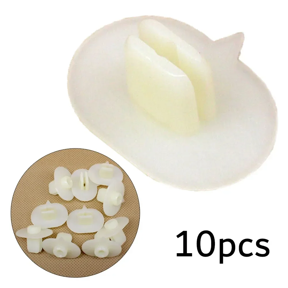 10pcs For Honda Bumper Side Grommet Nylon Nut Fastener Clips Useful 71144-SR3-A00 Durable Natural Nylon New Fastener Clips