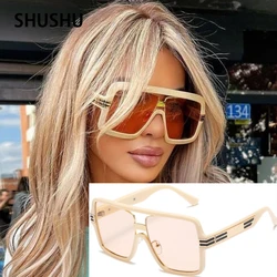 New Fashion Luxury Brand Square Sunglasses Women Vintage Oversize Sun Glasses Female Big Frame Shades Women/Men Gafas De Sol