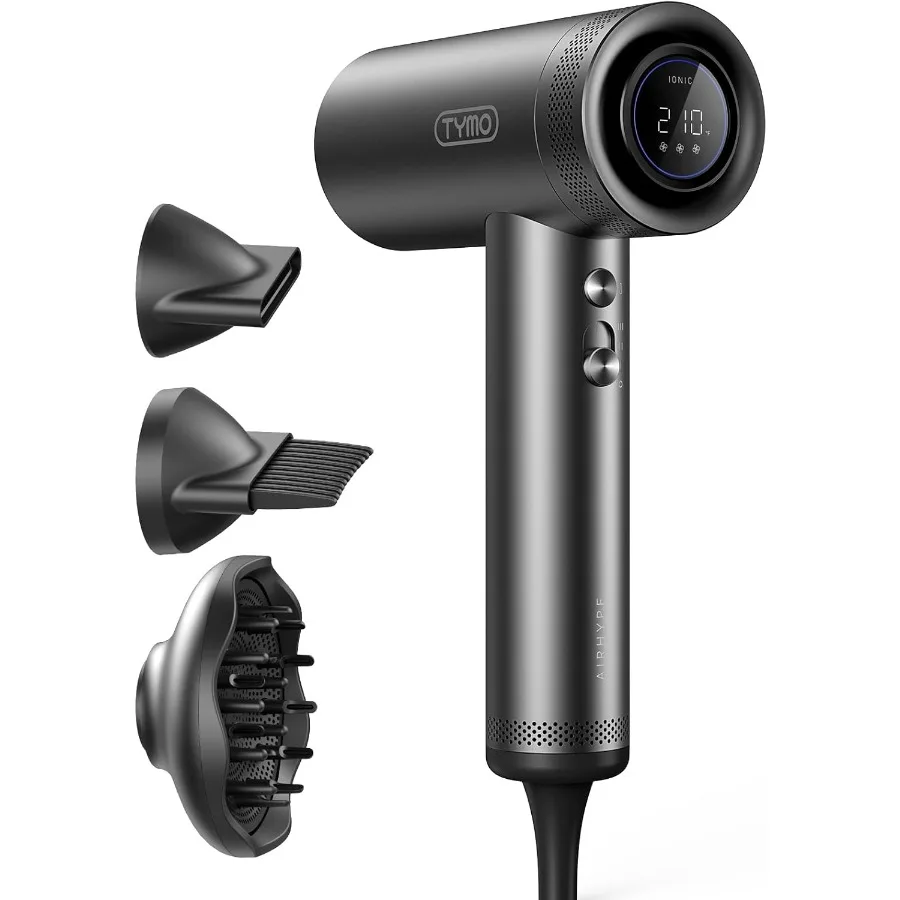 

Hair Dryer with Diffuser for Women - 1500W Professional High Speed Blow Dryer with Comb 110 000RPM Fast Dry 200 Million Ionic H