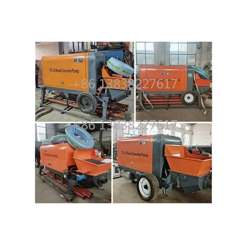 Programmable Controller Equipped Electric Mini Concrete Pump for Construction Conveying from Professional Manufacturer
