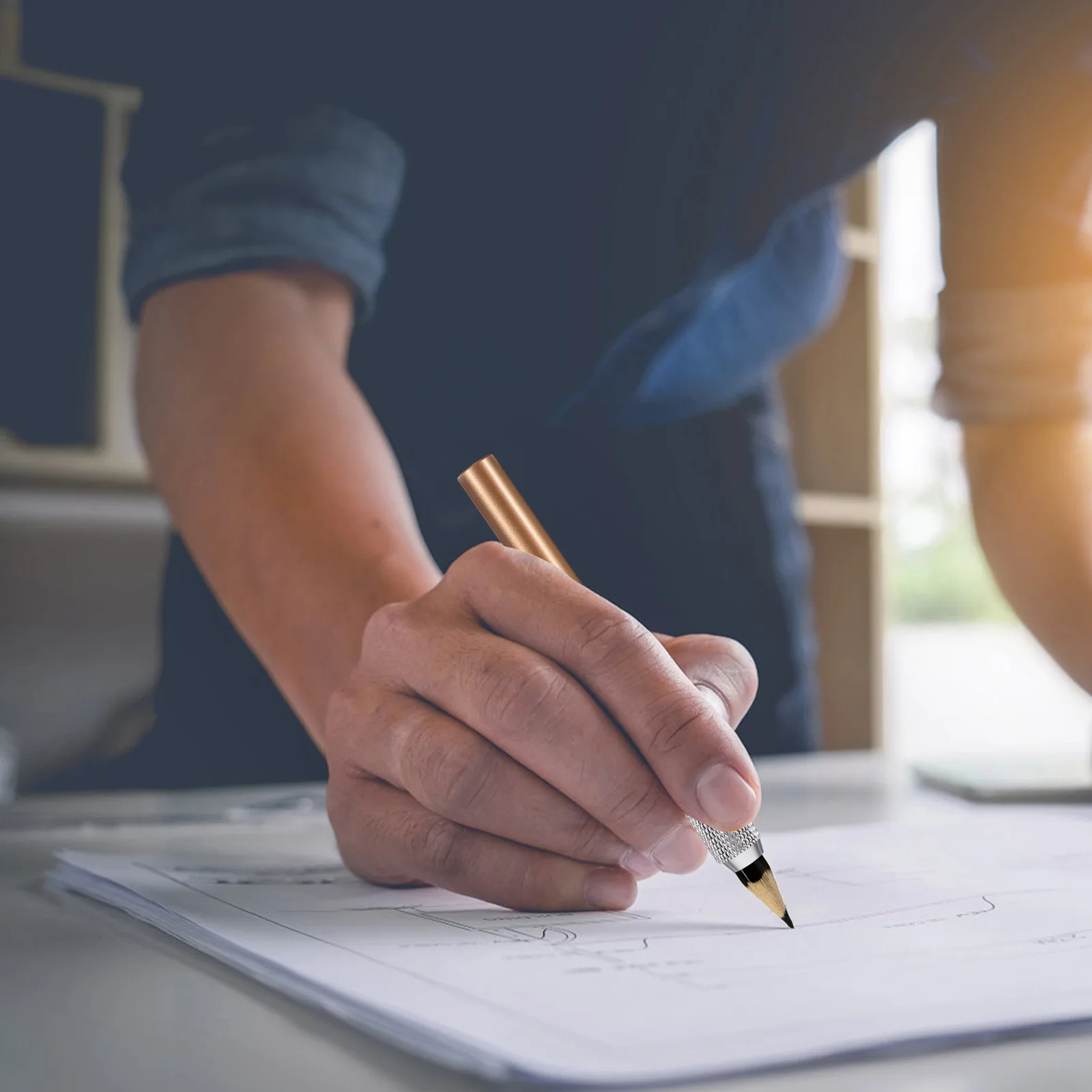 

5 Pcs Pencil Extender Metal Extenders Extension Rod Colored Holder Crayon for Artists Extendable