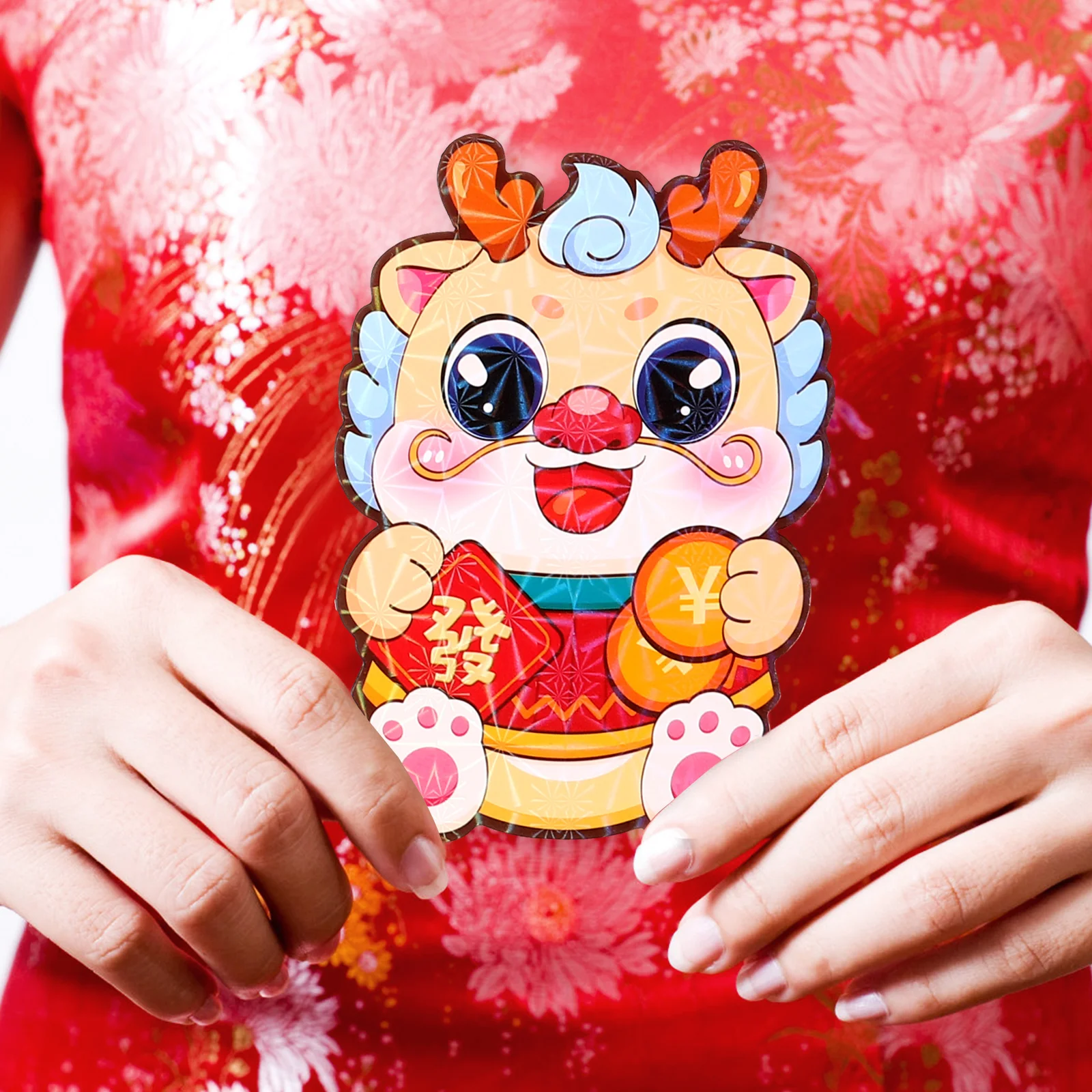 

60pcs Cartoon Red Envelopes Year 2024 Zodiac Chinese New Year Packet Spring Festival Envelope Gifts