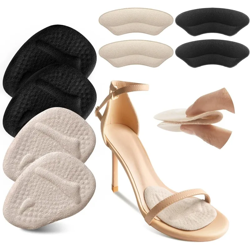 Metatarsal Pads, Ball of Foot Cushions, Heel Pads Inserts for Too Big Shoe Reduce Foot Pain No Slip Heel Grips Liners Shoe Pads