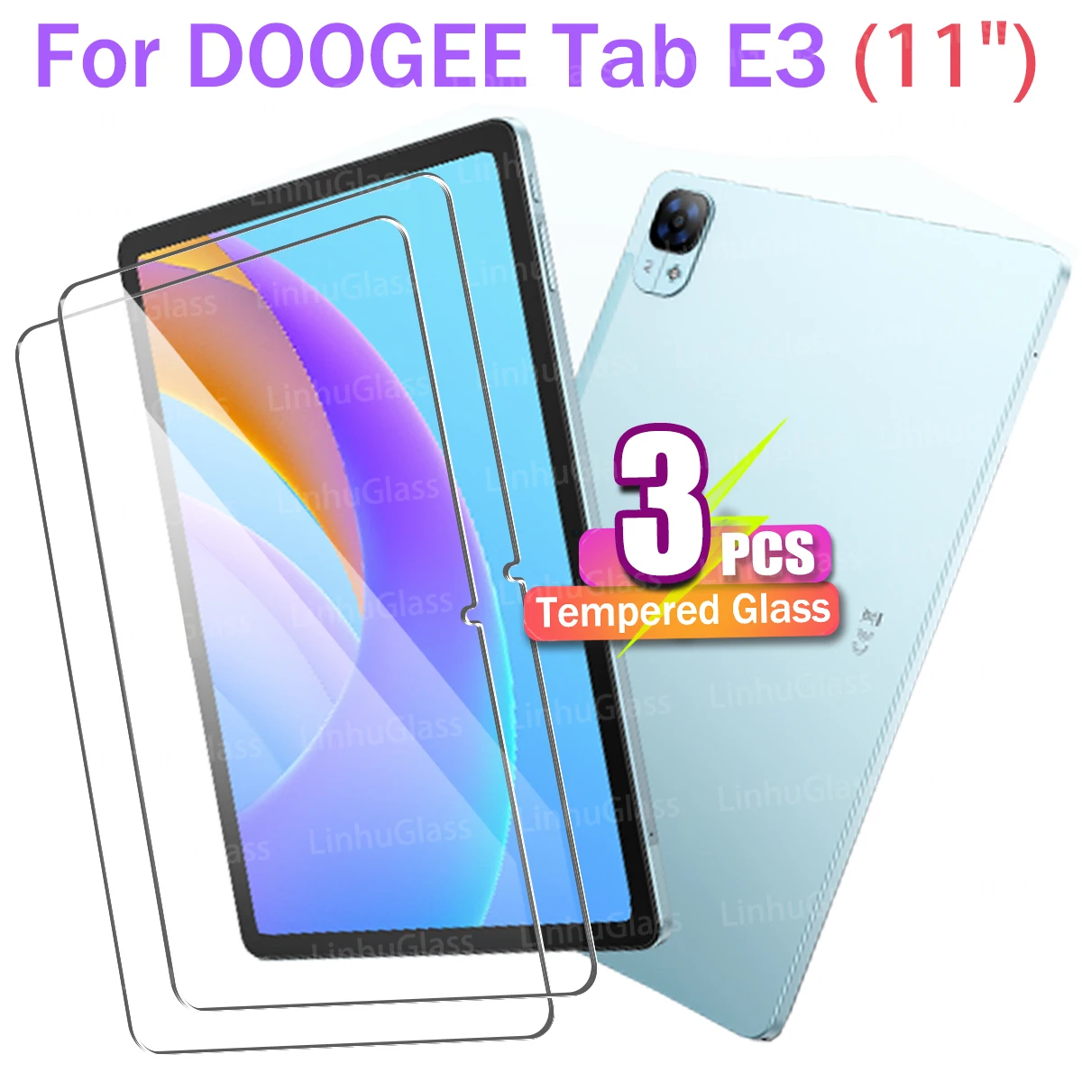 Tempered Glass For DOOGEE Tab E3 Tablet (11") 2025 Scratch-Resistant Anti-Fingerprint HD Clear Screen Protector Protective Film