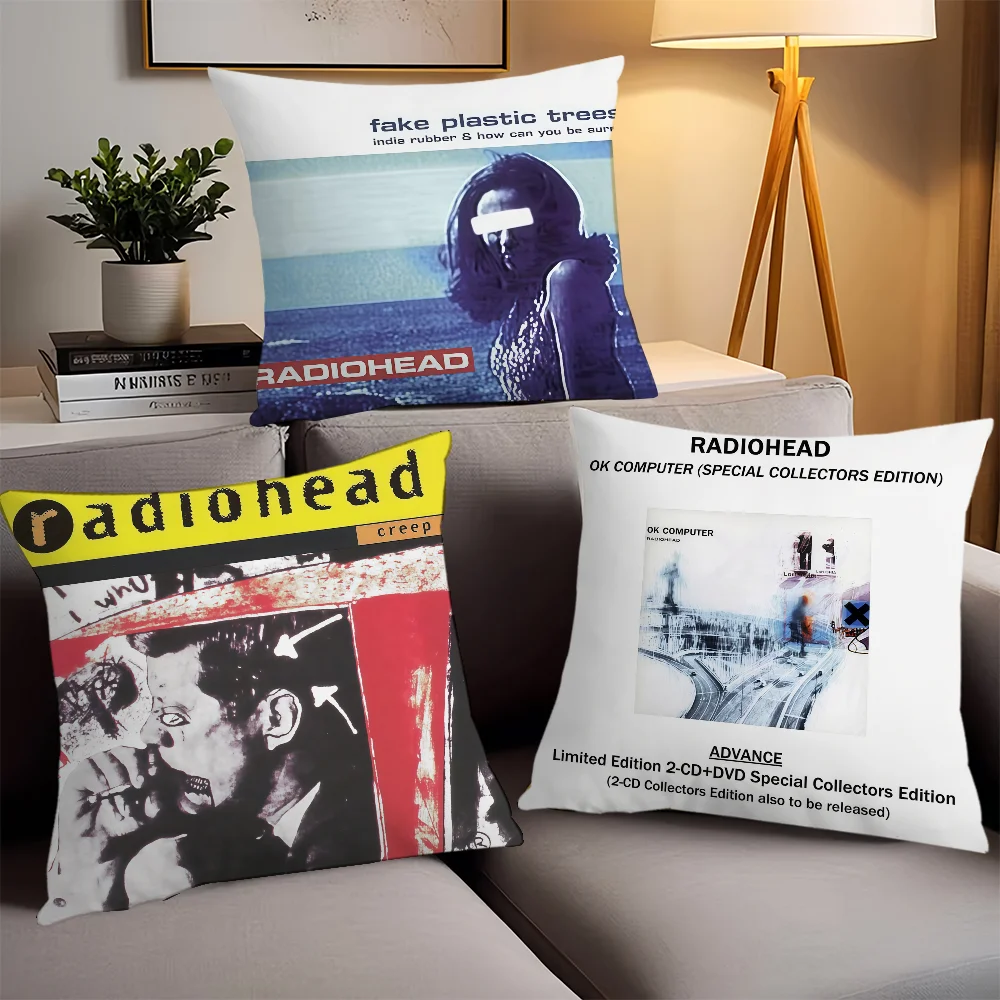 Hot rock band R-Radio H-Head  Pillow Case Office Cushions Suitable For Sofa Car Bedroom Decorative Cushion Cover