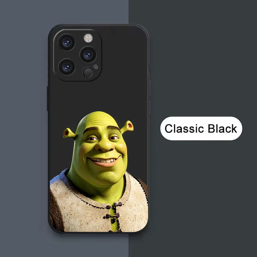 Funny Movie Shrek Anime For iPhone 16 Pro Max Case For iPhone 16 15 14 13 12 11 Pro Max 15 Plus Mini Cases Liquid Silicone Cover