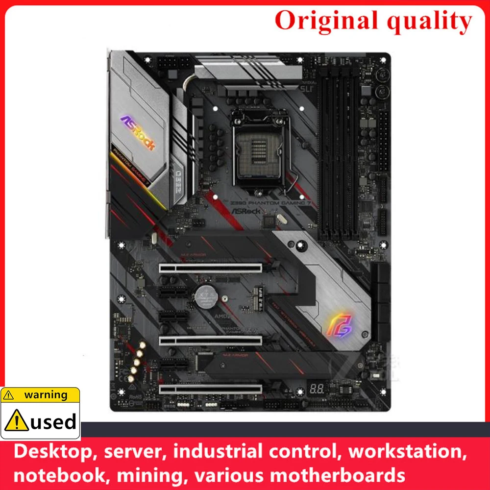 Used For ASROCK Z390 Phantom Gaming 7 Motherboards LGA 1151 DDR4 64GB ATX For Intel Z390 Desktop Mainboard M.2 NVME SATA III