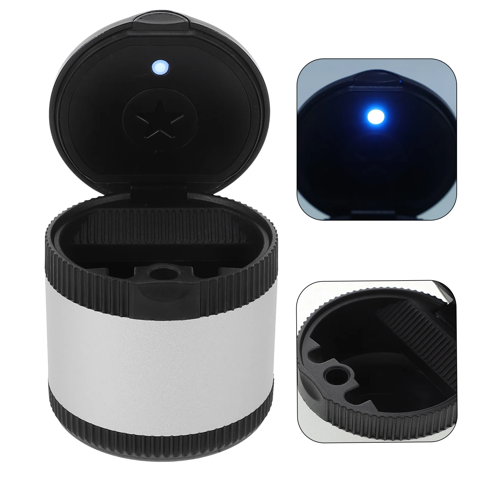 

Car Ashtray Metal Cigarette Holder Compact Lightweight Portable For Car Home Office Outdoor Travel Use Automotive Ashtray With